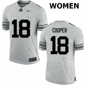 NCAA Ohio State Buckeyes Women's #18 Jonathan Cooper Gray Nike Football College Jersey NBI8845HF